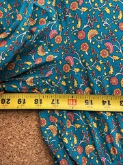 R.Vivimos Floral V Neck Short Sleeve Ruffle Hem Maxi Dress Blue SZ Large 12/14