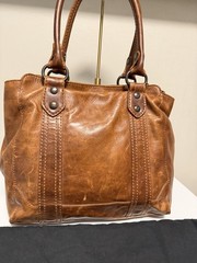 FRYE MELISSA BROWN LEATHER SHOULDER TOTE/ BAG/PURSE