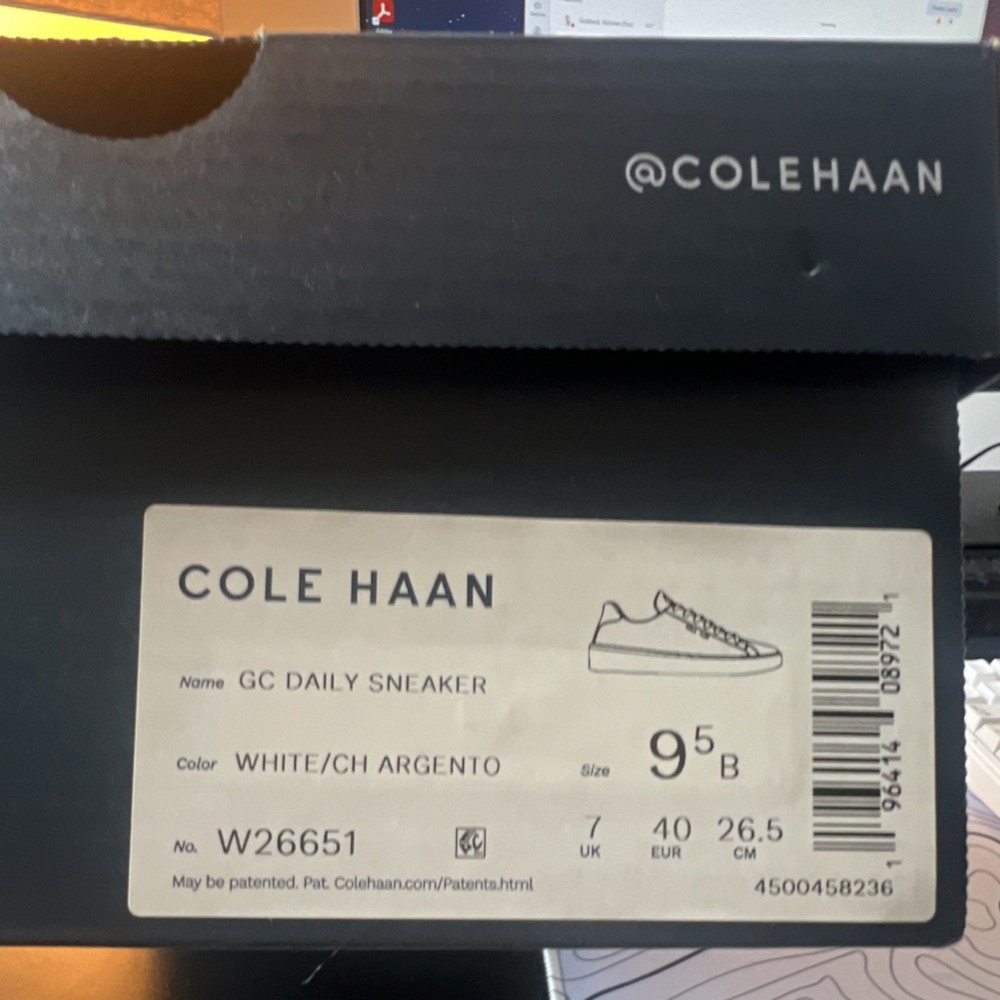 Cole Haan GC Daily Sneaker White Low Top Lace Up Women’s Athletic W26651 9.5