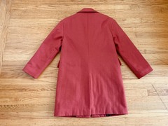 New THE AHN Womens sz L Made in Korea light red wool blend Coat