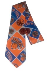 NY Knicks Tie Cravate In Logo Poly Cotton Blend Hand Made NWT Fans Gift
