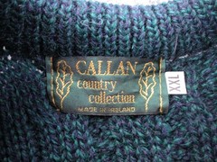 Callan Sweater Mens 2XL Country Collection Fisherman Chunky Pullover Ireland