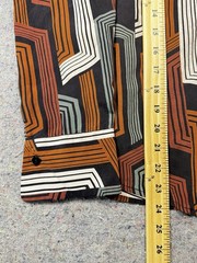 Max Studio 100% Silk Geometric Button Front Blouse Shirt Women’s Medium 1186