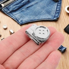 6 Pcs Metal Adjustment Buckle Work Man Button Suspenders Buttons for Pants
