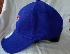 Texas Rangers Flex Hat XL /Rare Logo Texas Flag Draped over T Solid Blue NWT