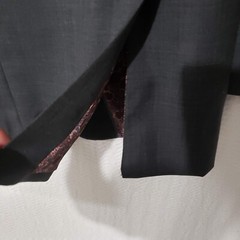Perry Ellis Premium Slim Fit Charcoal Wool Blend Blazer Double-Vented 44R/38W