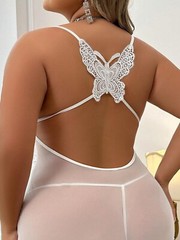 Plus Size Sexy-Lingerie-Lace-Women’s-G-string-Underwear-Babydoll-Nightwear-Dress