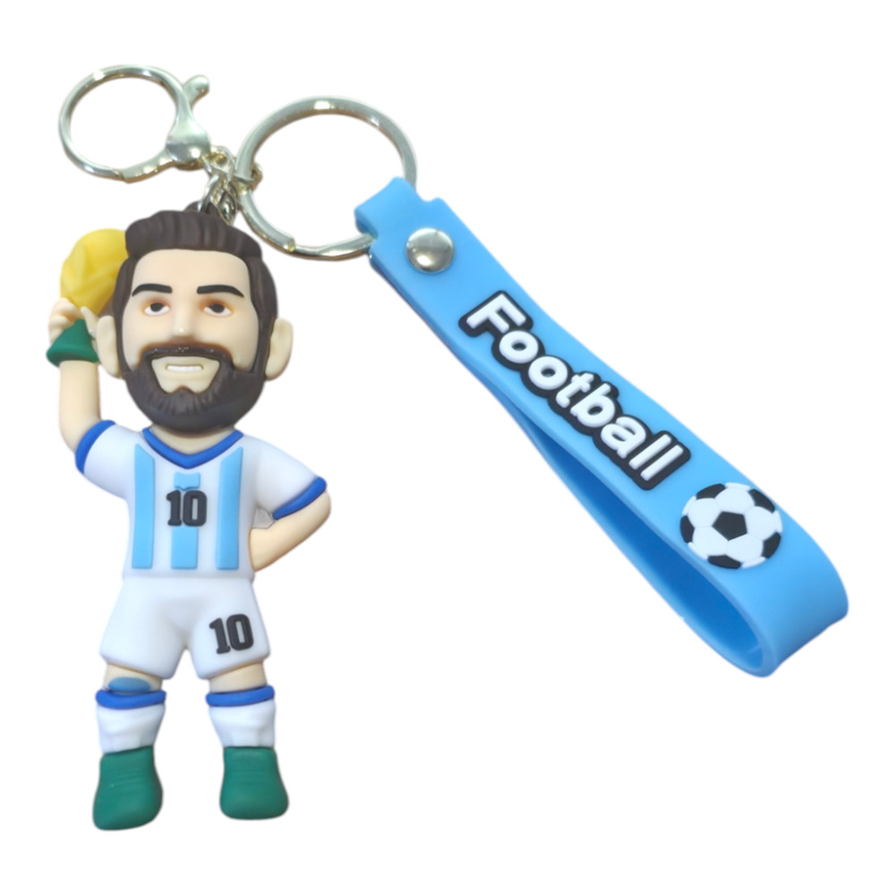 Lionel Messi Keychain Argentina Jersey #10 Football Soccer Player New Free Ship