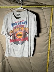 Vintage 1995 Houston Rockets Western Conference Back To Back Champions TShirt L