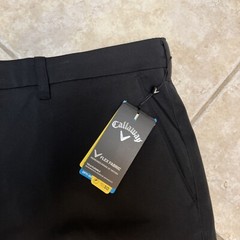 Callaway Stretch Shorts Flex Fabric Opti-Dri Mens 36 Caviar Black UPF 50 NWT