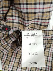 ENGINEERED GARMENTS LS Check Shirt INTERMEDIATES Beige Black Red S Used