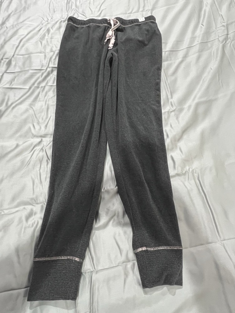 Hurley Women’s Gray Fleece 2-Piece Set Long Sleeve Crew & Drawstring Pants L/G