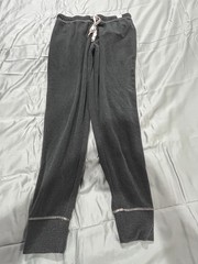 Hurley Women’s Gray Fleece 2-Piece Set Long Sleeve Crew & Drawstring Pants L/G