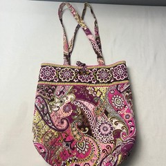 Vera Bradley Berry Paisley Tote Bag Purse Quilted Floral Print Shoulder Handbag