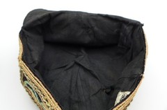 Vintage Myanmar Burma Beaded Embroidered Velvet Hand Made Caps Black & Gold (2)