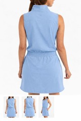 Elle Sport Women’s Active Dress (skort) Blue, LARGE