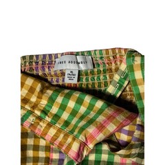 Free Assembly Girls XL 14/16 Rainbow Gingham Button Front Smocked Midi Dress