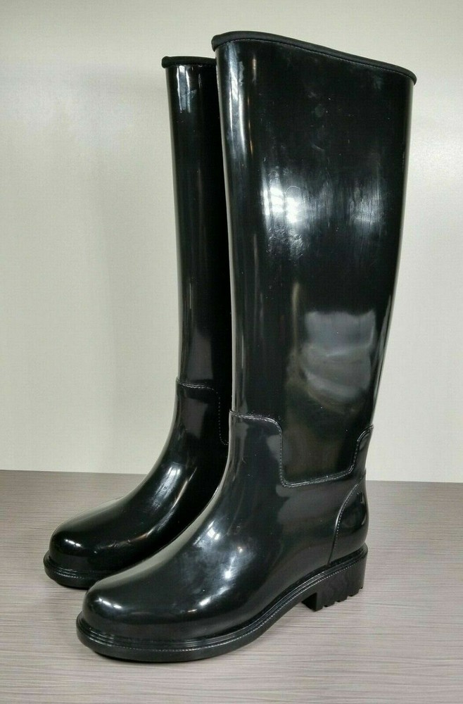 Melissa Fullness Rain Boot, Black Gloss, Like Hunter, Womens Various Sizes