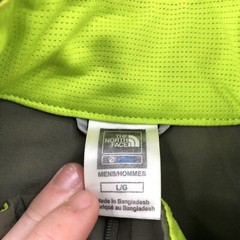 The North Face Jacket Men Large Green Full Zip Windbreaker Flight Series Running