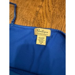 Boutique Essentials Royal Blue Lace Trim Camisole Tank Top Womens Medium