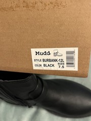 Mudd Burbank Women’s Boots Biker Black Ankle Biker Mid-Calf Bootie Size 7.5
