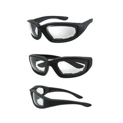 3 Pairs Chopper Motorcycle Padded Foam Wind Resistant Riding Glasses Sunglasses