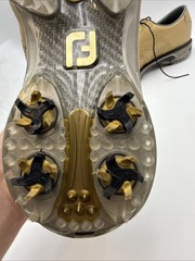 Foot-Joy DryJoys Mens Gold Purdue Shoes, Soft Spikes, Size 12