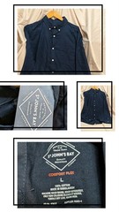 St. John’s Bay Men’s L Navy Adaptive Shirt – Back Hook‑and‑Loop Closure Comfort