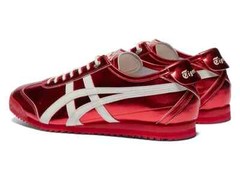 Onitsuka Tiger Mexico 66 Red Metallic Leather Sneakers Shoes Unisex w/ Box