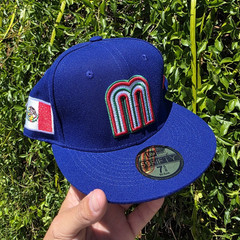 New Era 59FIFTY Blue Fitted Baseball Cap Men’s Sports Logo Size 7 5/8