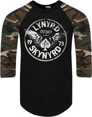 LYNYRD SKYNYRD CIRCLE PUNK ROCK SHIRT RAGLAN 3/4 SLEEVE (Multiple Variations)