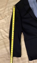 Men’s Haggar Blazer 38Short Navy Blue In Motion Tailored Fit Sport Coat #HJ10337