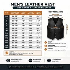 Men’s Black Crocodile Embossed Real Leather Biker Vest Lace Side Motorcycle Vest