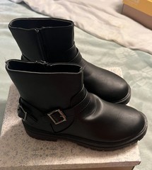 Mudd Burbank Women’s Boots Biker Black Ankle Biker Mid-Calf Bootie Size 7.5