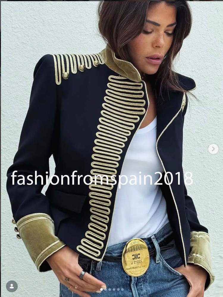 ZARA NEW WOMAN ARMY ZW COLL LIMITED TOGGLE JACKET DARK NAVY XS-L 2453/326/422