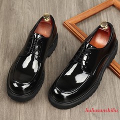 Men’s Thick Sole Business Formal British Style Oxfords Lace Up Leather Shoes Sz