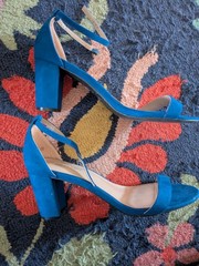 Women’s Dream Pairs Block Heel Sandal Blue 11