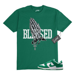 Dunk Malachite Green White Low T Shirt Match BLSDHANDS