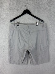 Eddie Bauer Cargo Shorts Mens 34 Gray Nylon Spandex Stretch 10 Inseam Outdoor