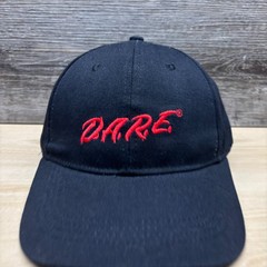 D.A.R.E. Hat Cap Strap Back Black Drug Abuse Resistance Education Promo Police