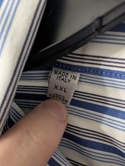 MADE IN ITALY Ralph Lauren PURPLE LABEL XXL Blue Stripe