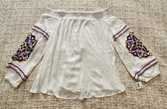 INC international concepts Womens cold shoulder long sleeve white Blouse Size 1X