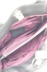 Coach Garnet LARGE Canvas Signature C Gathered Black Magic Bag Tote/Shoulder Bag