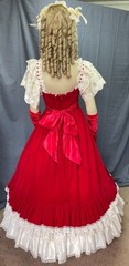 Red crushed velvet southern belle-excellent condition, adult small