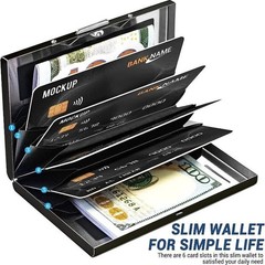 RFID Blocking Credit Card Holder Slim Aluminum Metal Wallet Case
