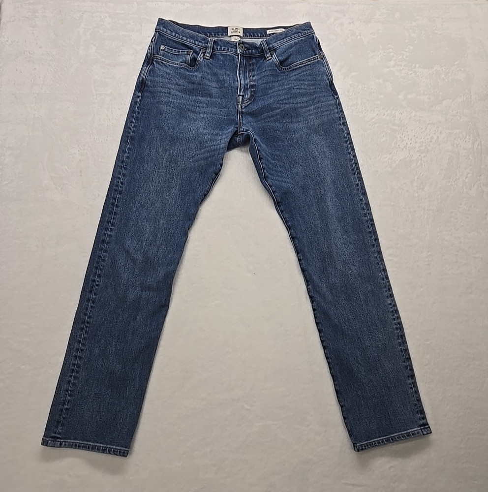 Flint & Tinder Jeans 30 x 32 (Act 30×30.5) Mens Straight Med Wash Stretch EUC