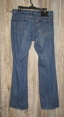 Harley Davidson Jeans Womens Sz 12 Vtg Dark Blue Denim Msre 33.5×30.75