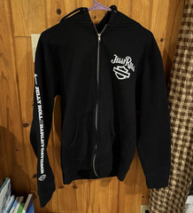 Harley-Davidson Men’s S Black Full Zip Fleece Hoodie Jelly Roll Graphic Print
