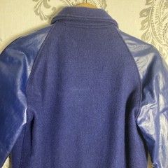 Vintage Howe Snap Button Varsity Jacket Wool Size 36 Blue Made In Usa