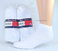 12 Pairs Mens or Womens No Show Low Cut Socks 9-11 10-13 13-15 Sock Size US Made